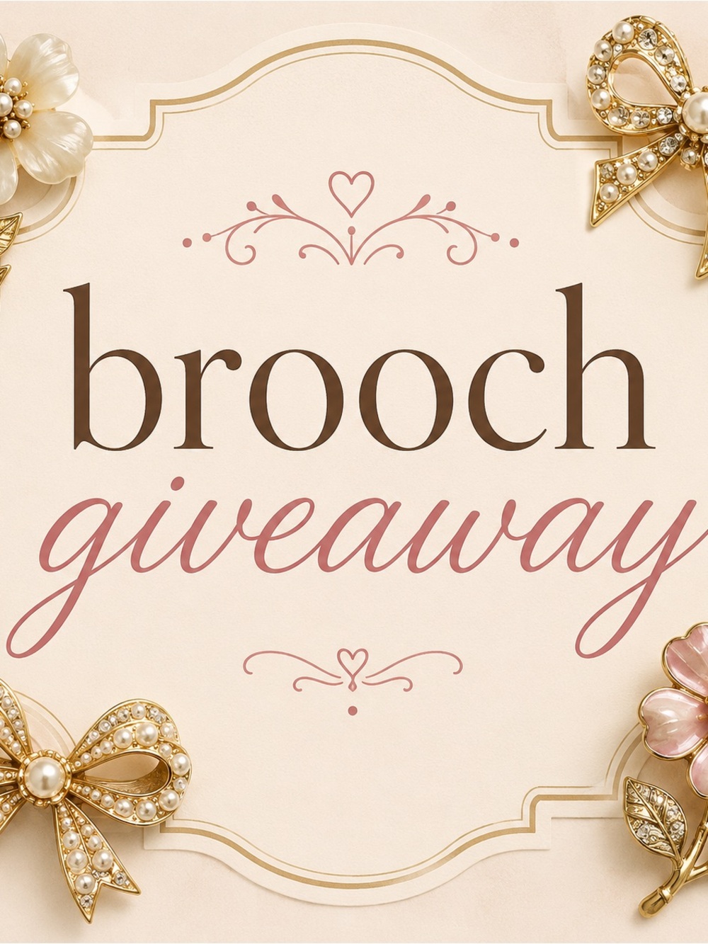 Brooch giveaway